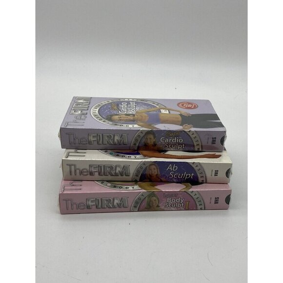 The Firm Workout VHS Tapes New Set Of 3 Lower Body Sculpt Abs Sculpt Cardio - Picture 12 of 15